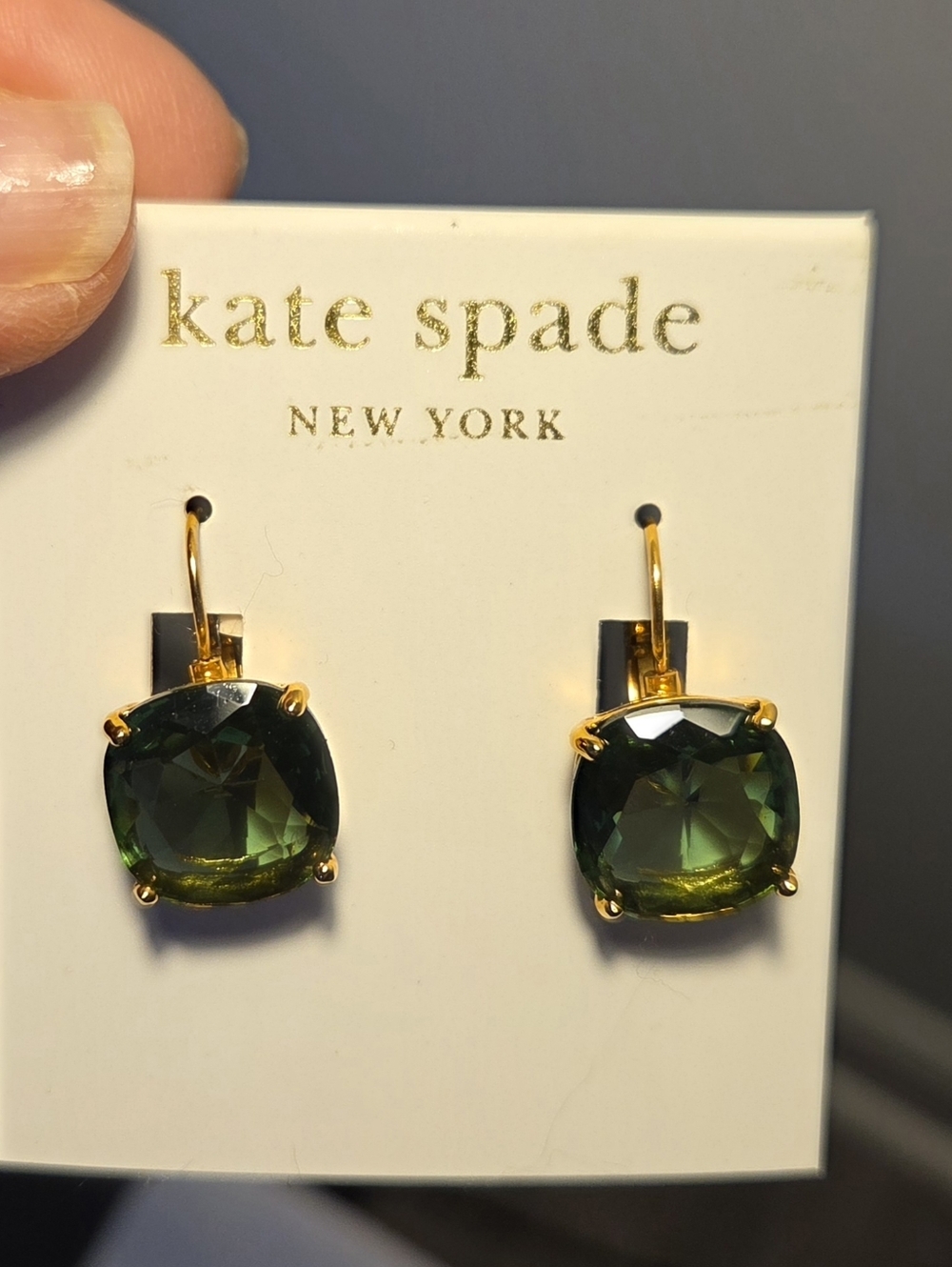Kate Spade Green Stone Earrings